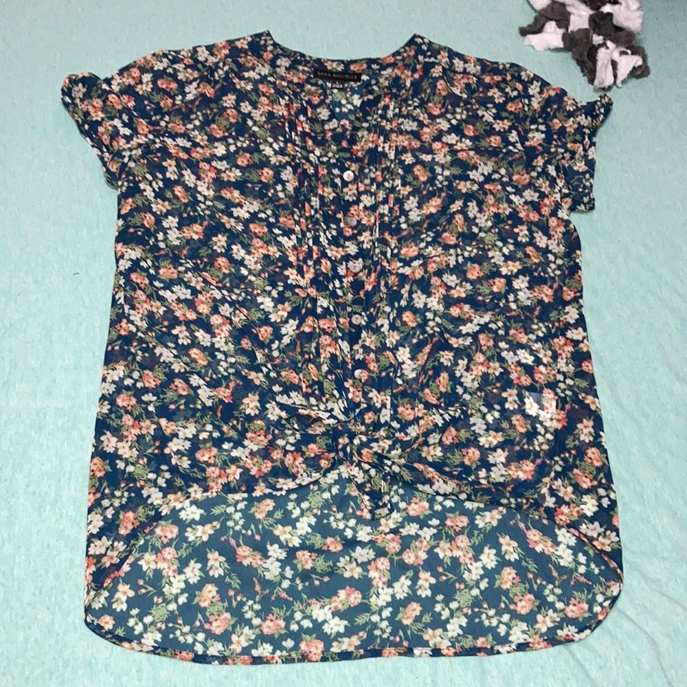 High low floral blouse L